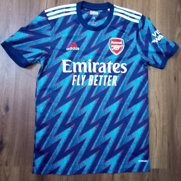 Adidas Arsenal FC Third Soccer Football Jersey Mystery Blue 21/22 - Picture 2 of 5